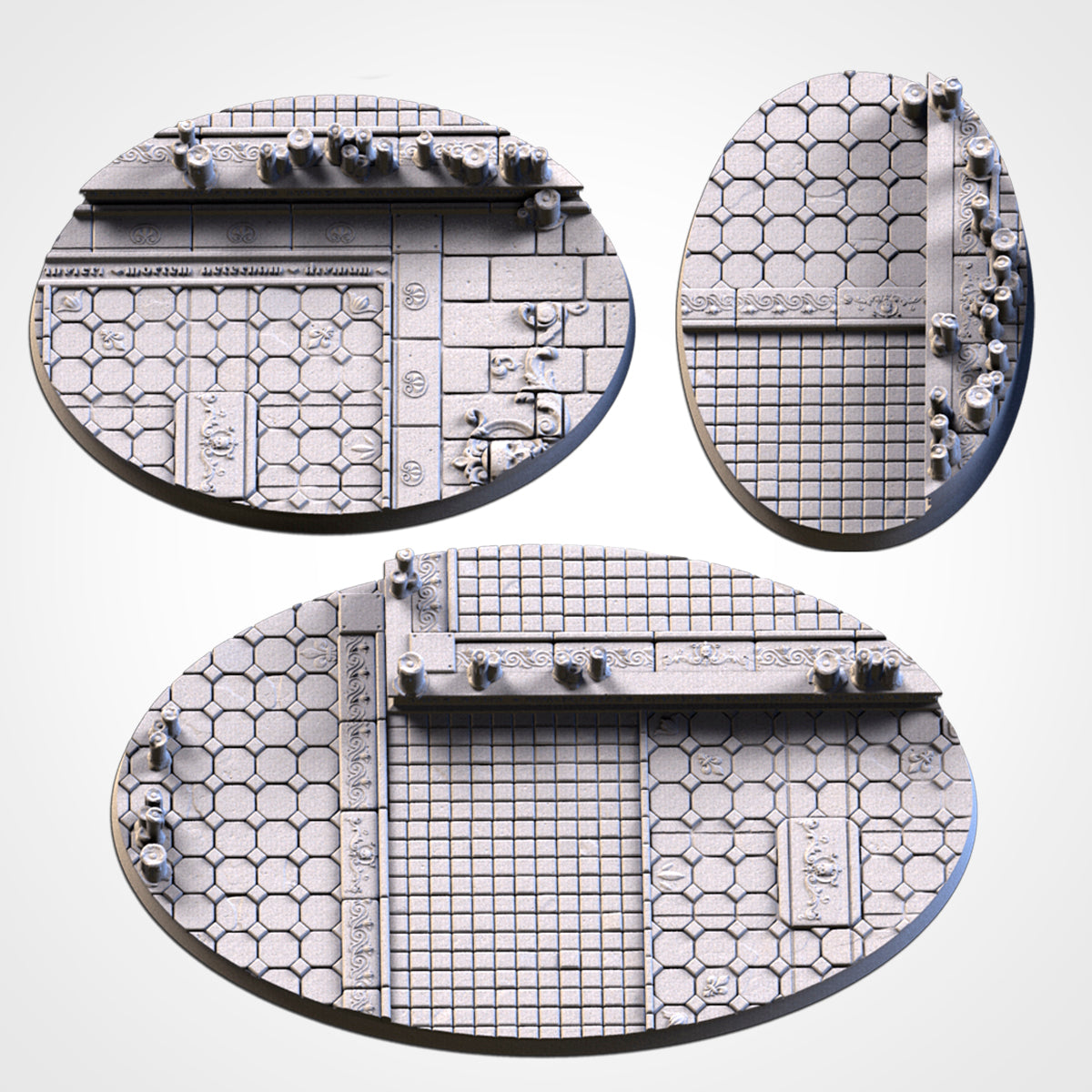 Royal Palace Miniature Bases – 25mm 28mm 32mm 40mm 50mm 60mm and Larger Fantasy Scenic Resin Bases for Tabletop Wargaming & RPG
