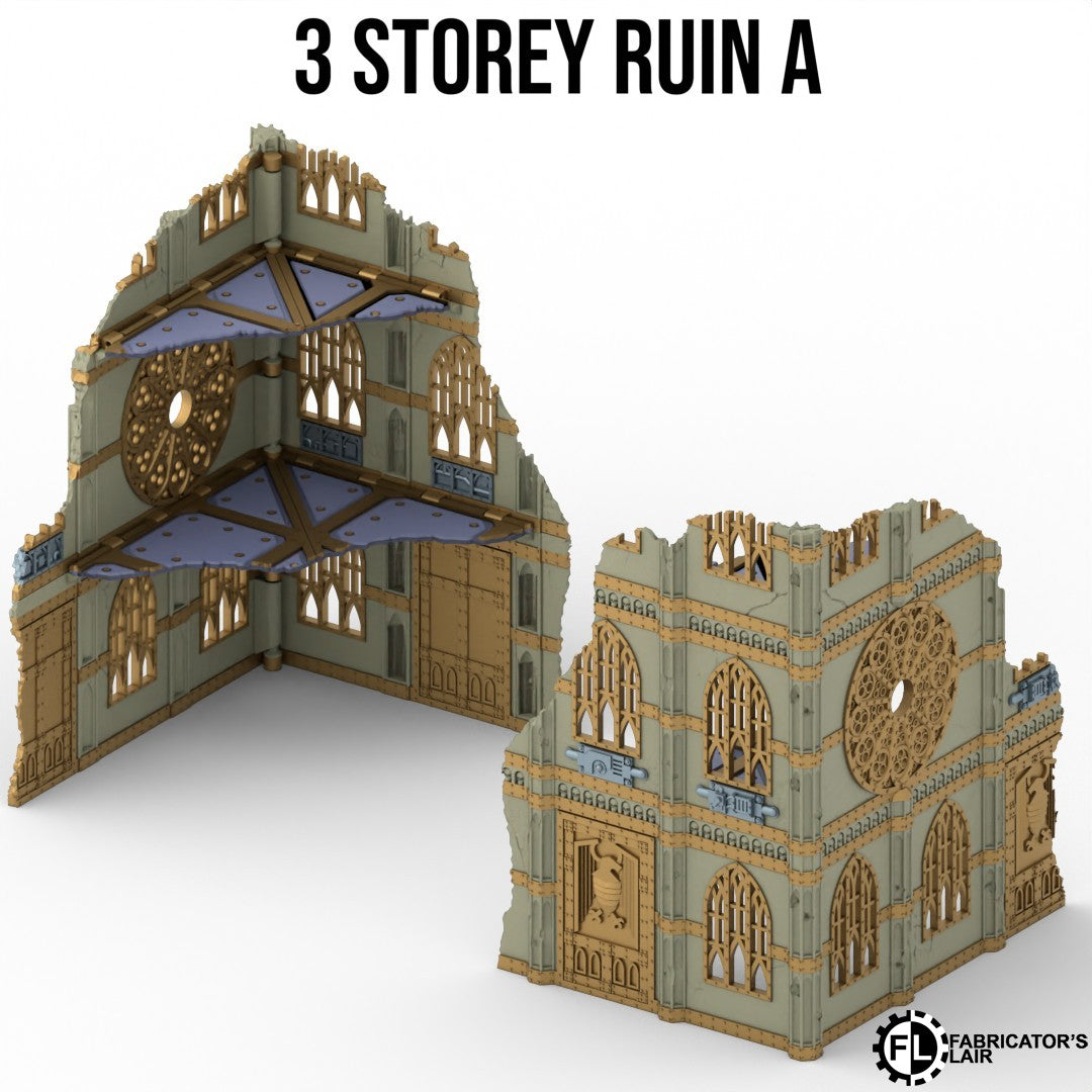 Gothic Stronghold Terrain System – Foldable Tabletop Battlefield Scenery