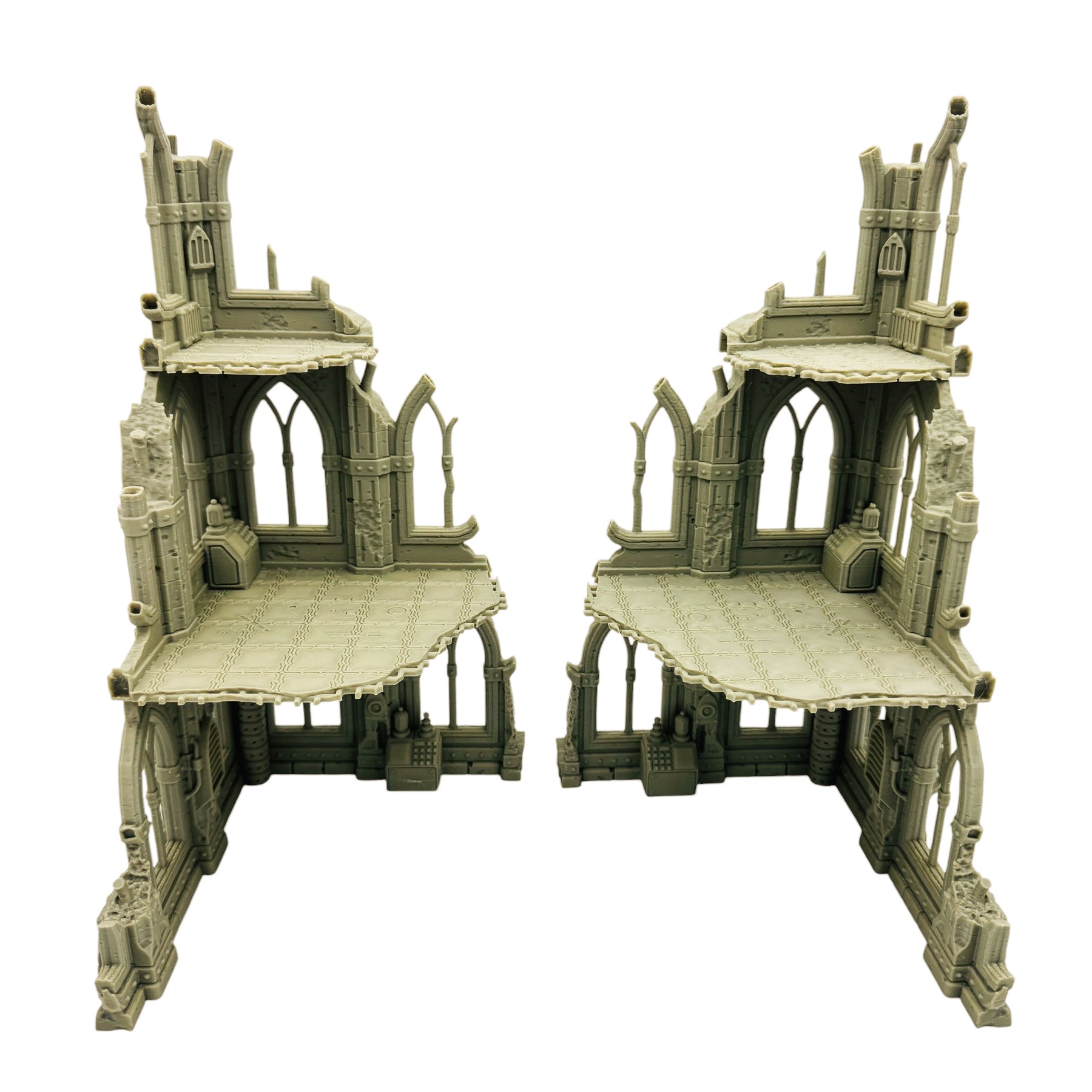 Gothic Ruins Battlefield Bundle – 28mm 32mm Tabletop Terrain Set with Scatter & Ruins