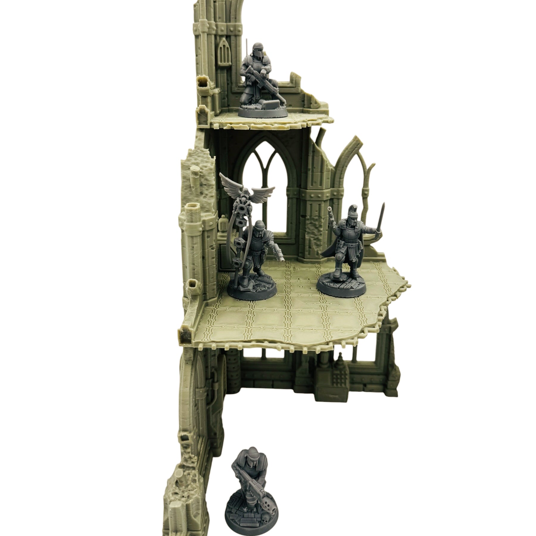 Modular Gothic Ruins Terrain Set 1 – 28–32mm 3D Printed Tabletop Scenery