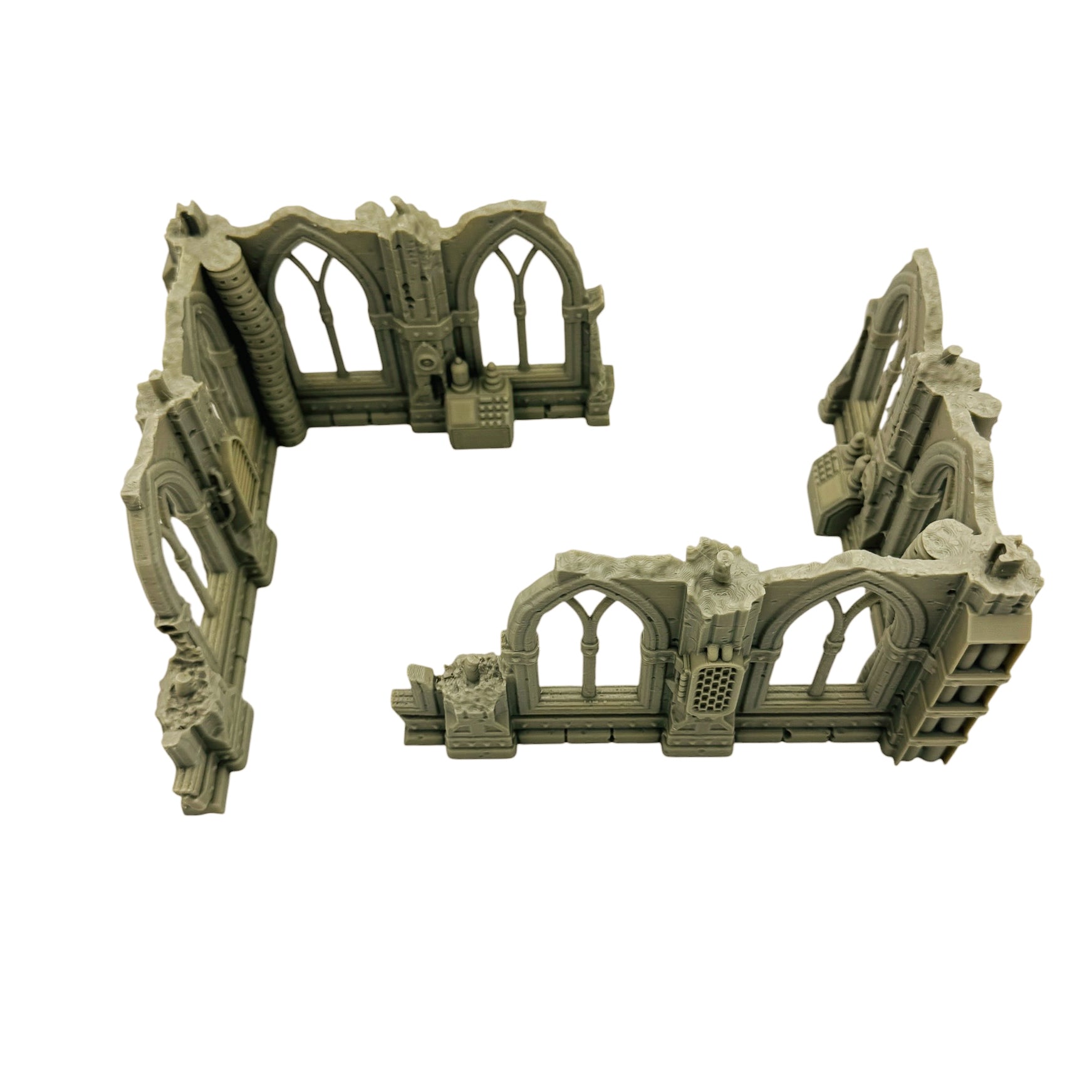 Modular Gothic Ruins Terrain Set 2 – 28–32mm 3D Printed Tabletop Scenery