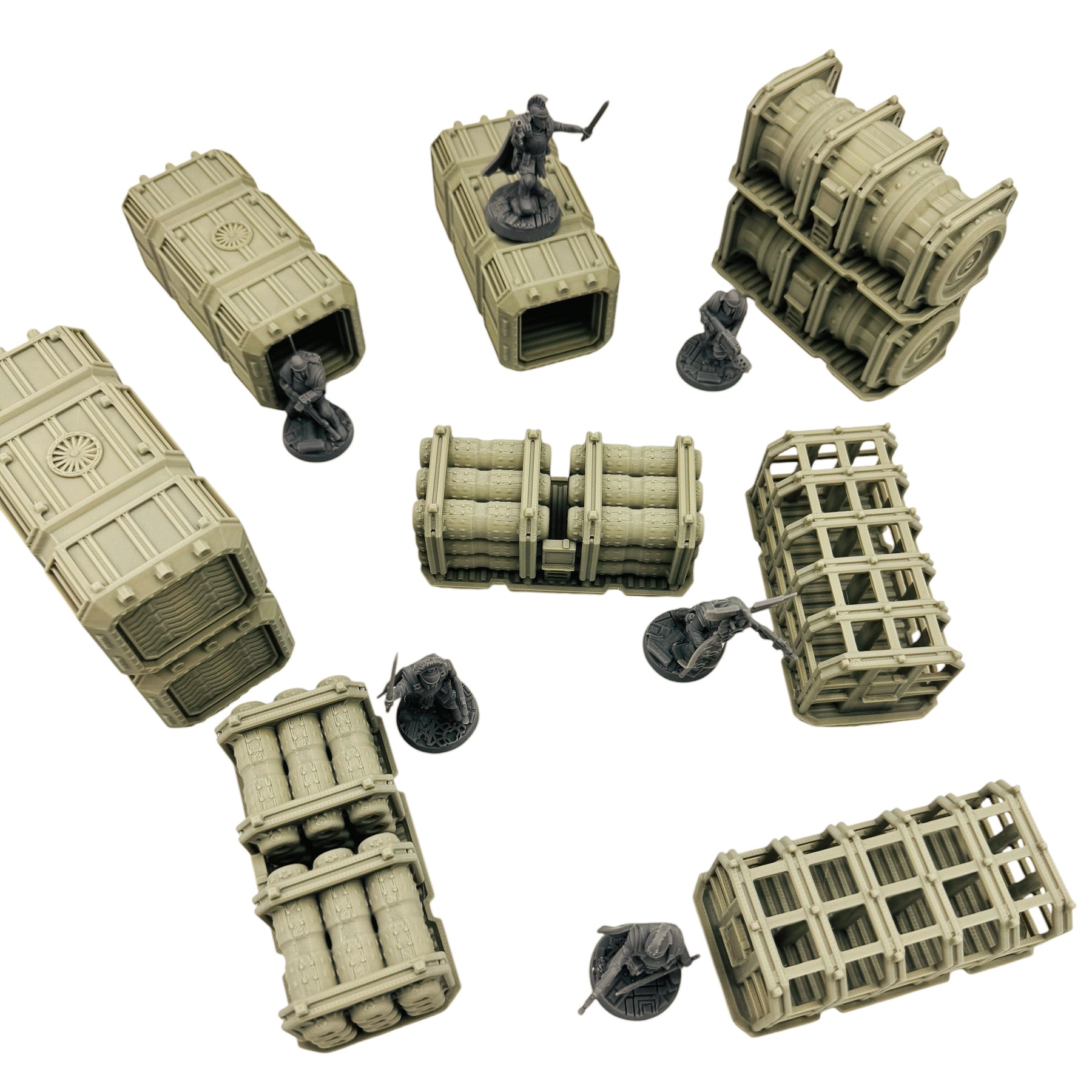Sci-Fi Small Cargo Container Terrain – Compact Scatter Containers for Tabletop Wargaming & RPG Terrain