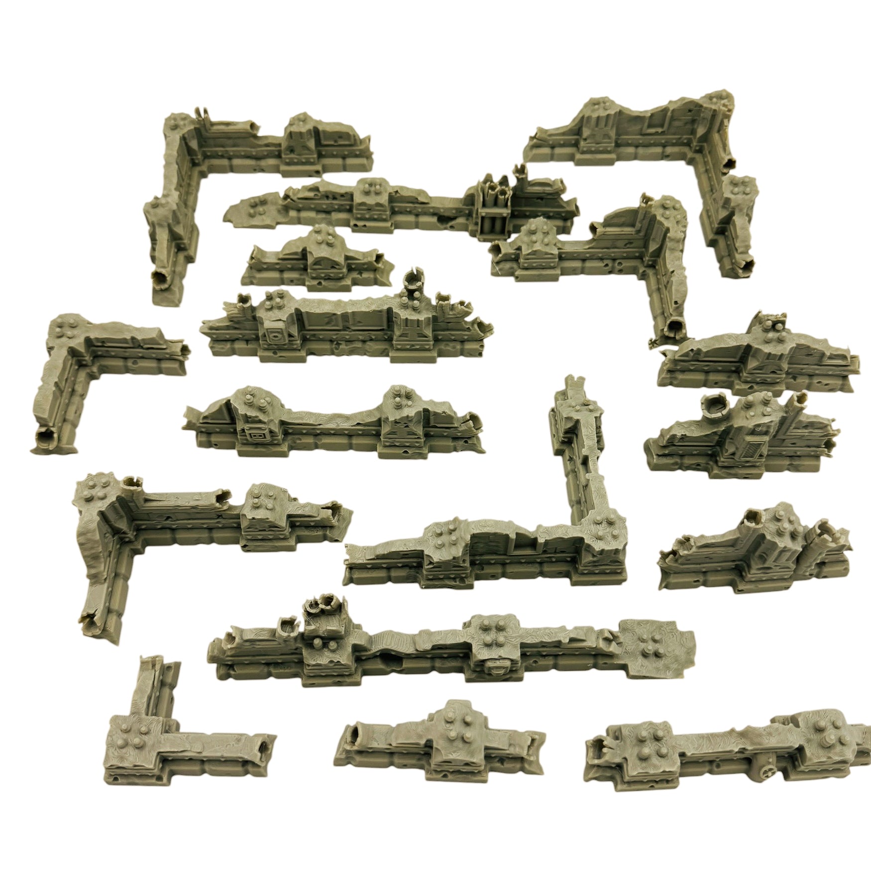 Sci-Fi Ground Scatter Terrain Set – 17 Piece 3D Printed Tabletop Terrain