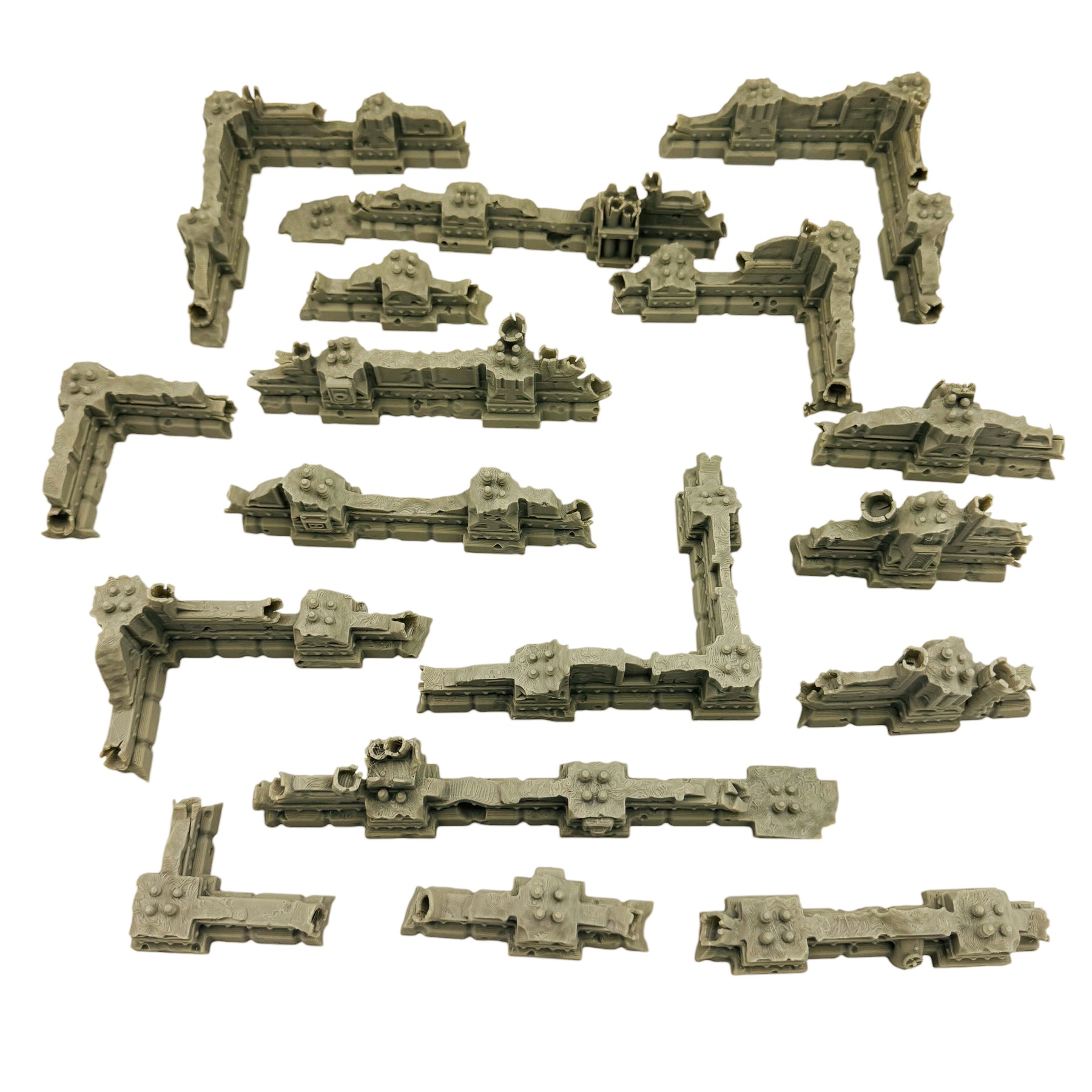 Sci-Fi Ground Scatter Terrain Set – 17 Piece 3D Printed Tabletop Terrain