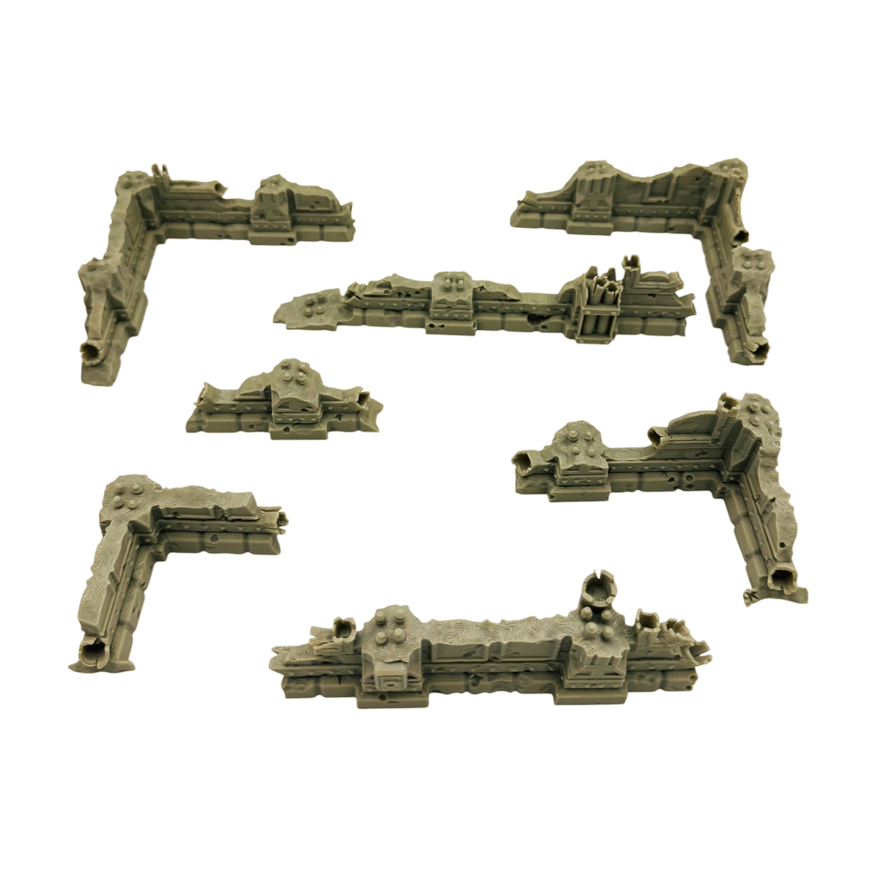 Sci-Fi Ground Scatter Terrain Set – 17 Piece 3D Printed Tabletop Terrain