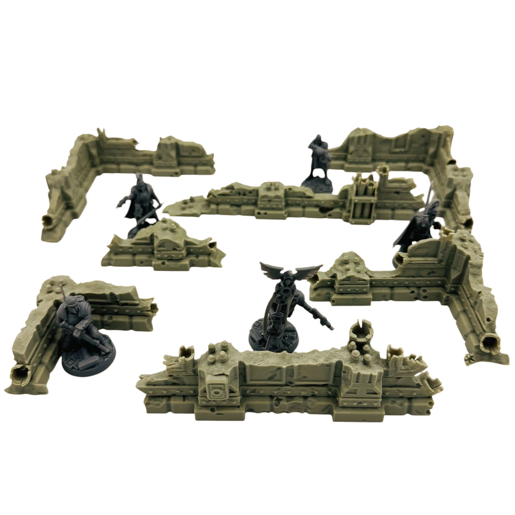 Sci-Fi Ground Scatter Terrain Set – 17 Piece 3D Printed Tabletop Terrain