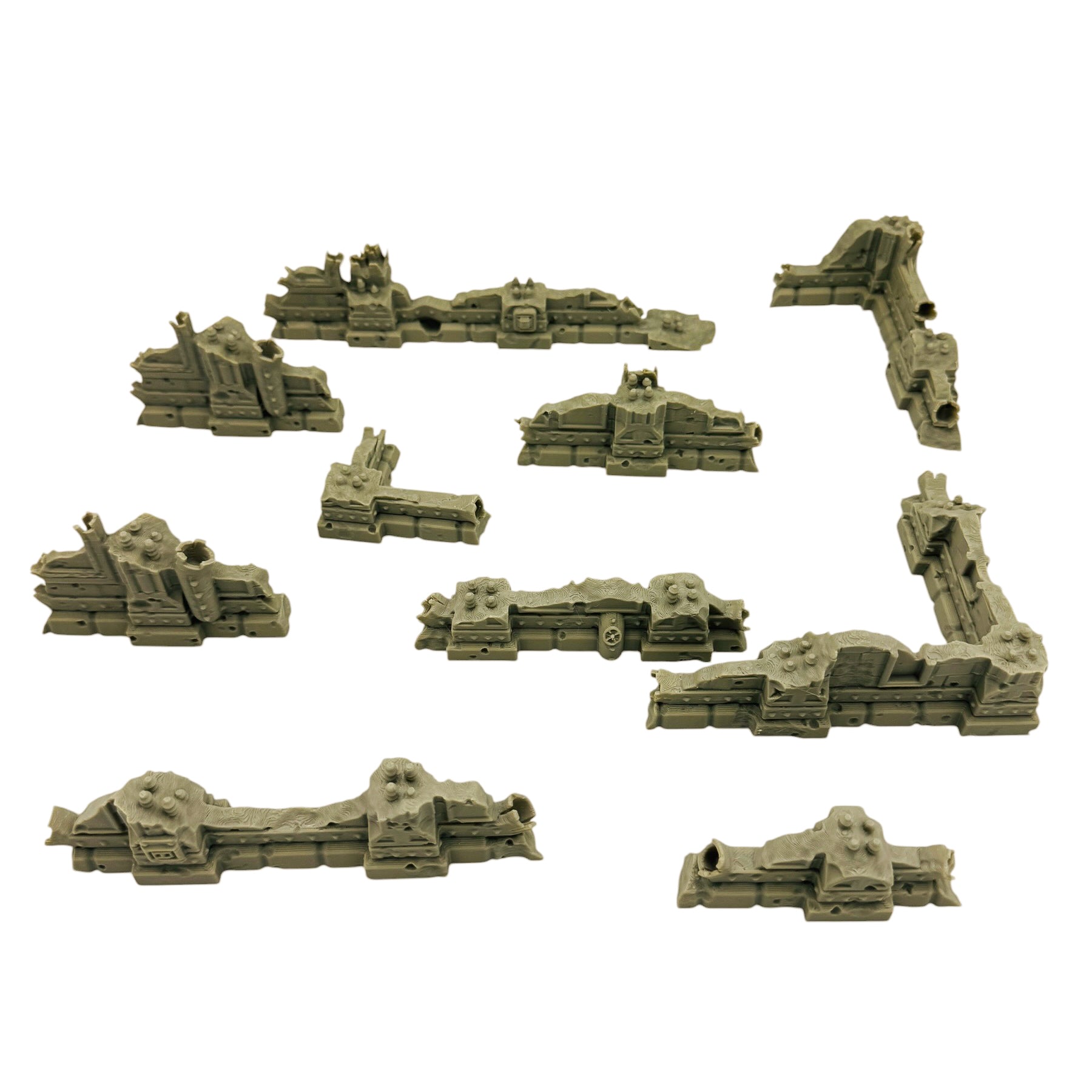 Sci-Fi Ground Scatter Terrain Set – 17 Piece 3D Printed Tabletop Terrain
