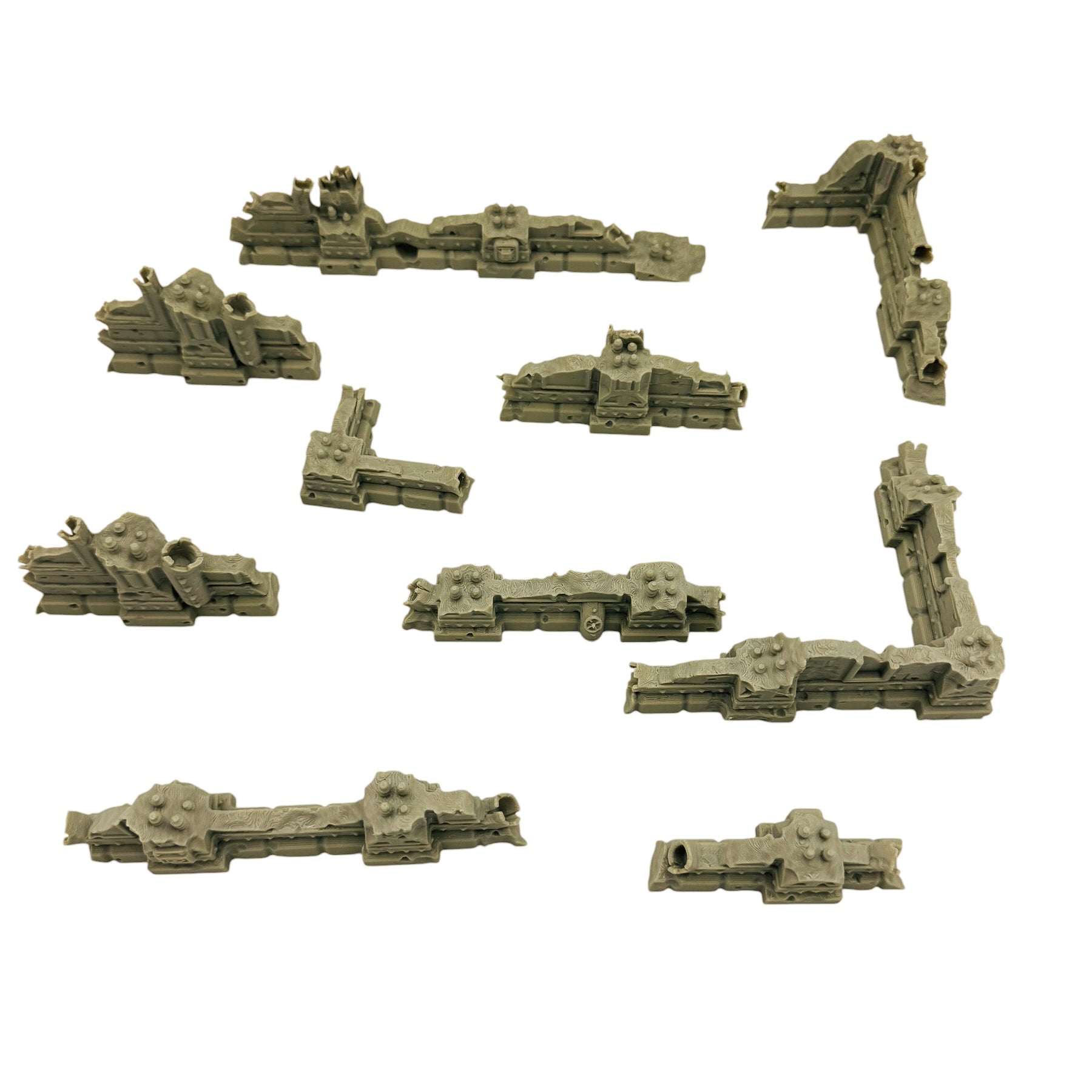 Sci-Fi Ground Scatter Terrain Set – 17 Piece 3D Printed Tabletop Terrain