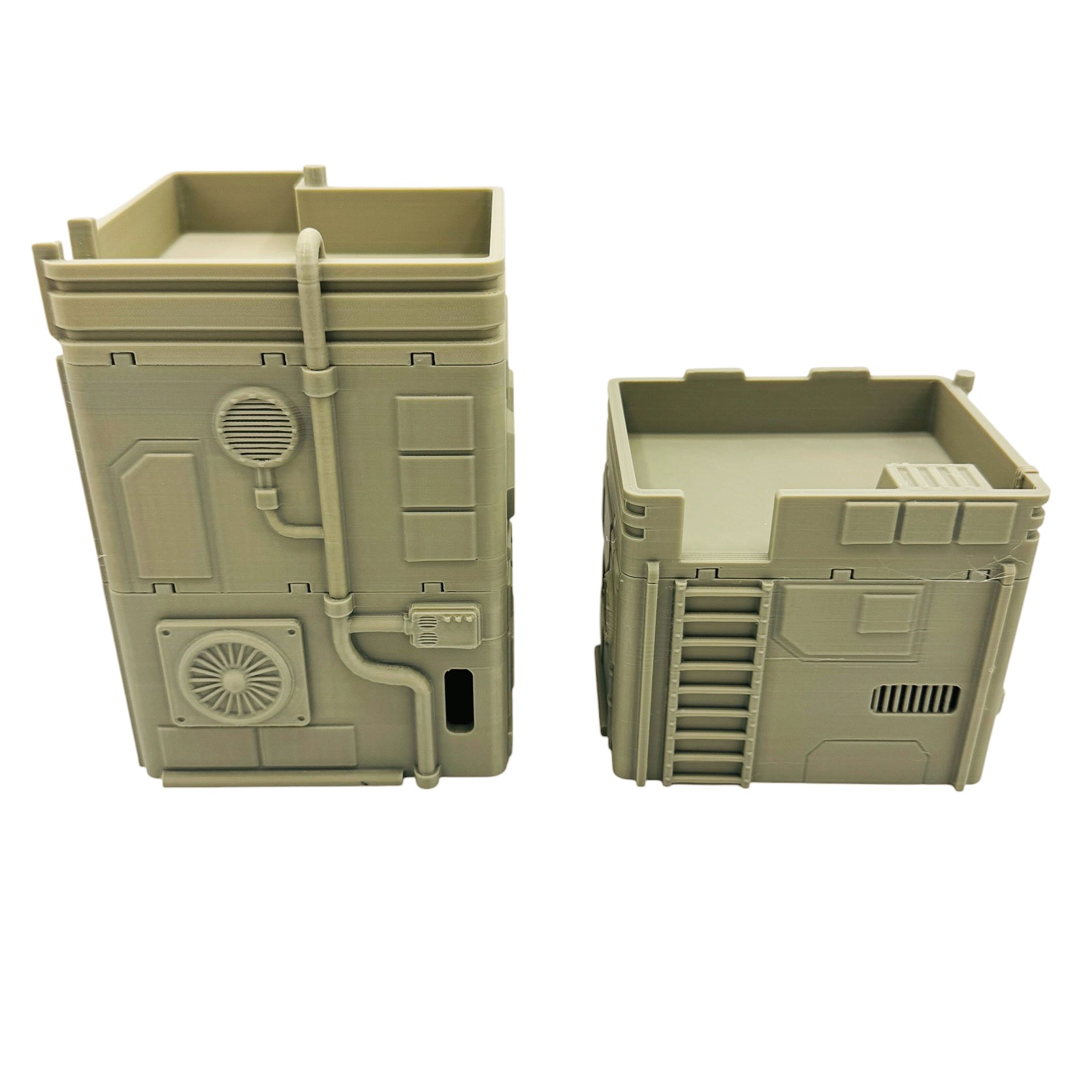 Sci-Fi City Terrain – Small Urban Buildings Set for Tabletop Wargaming & RPG Terrain