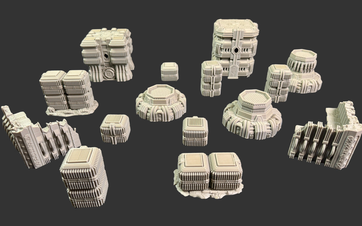 Epic Industrial Colony Terrain Set – Sci-Fi Battlefield Scenery