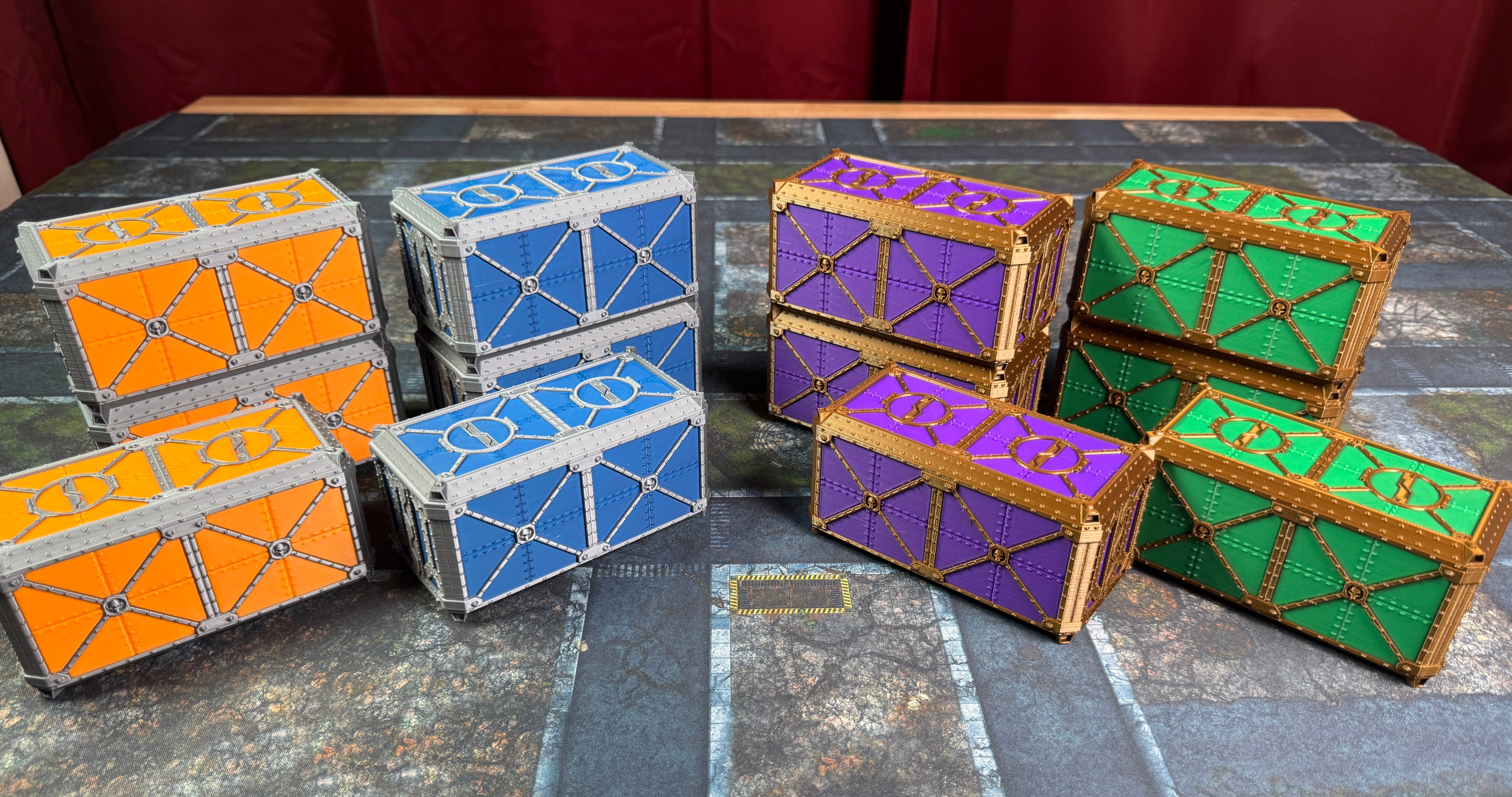 Tabletop Ready Sci-Fi Cargo Containers Set 2 – 3D Printed Terrain