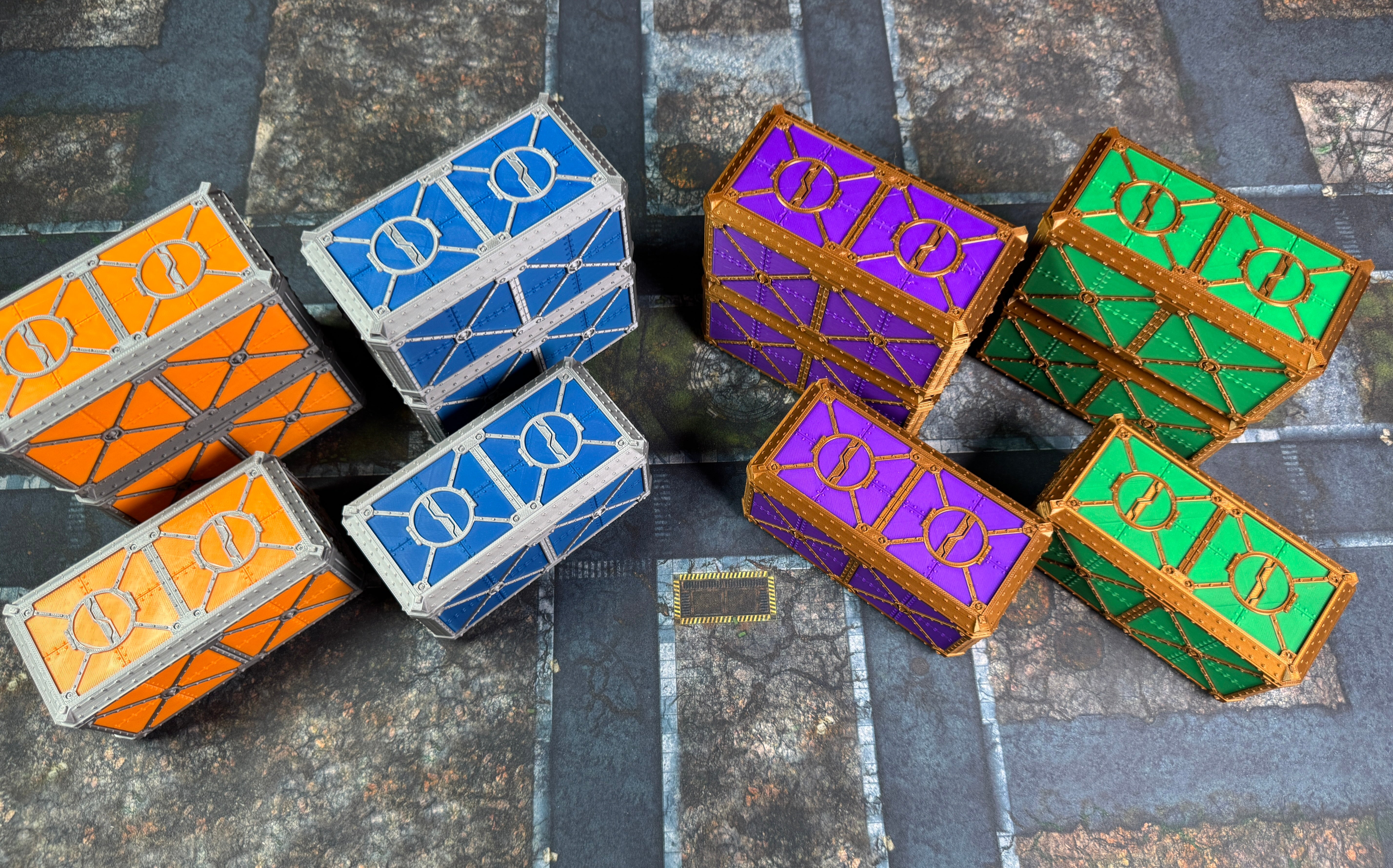 Tabletop Ready Sci-Fi Cargo Containers Set 2 – 3D Printed Terrain