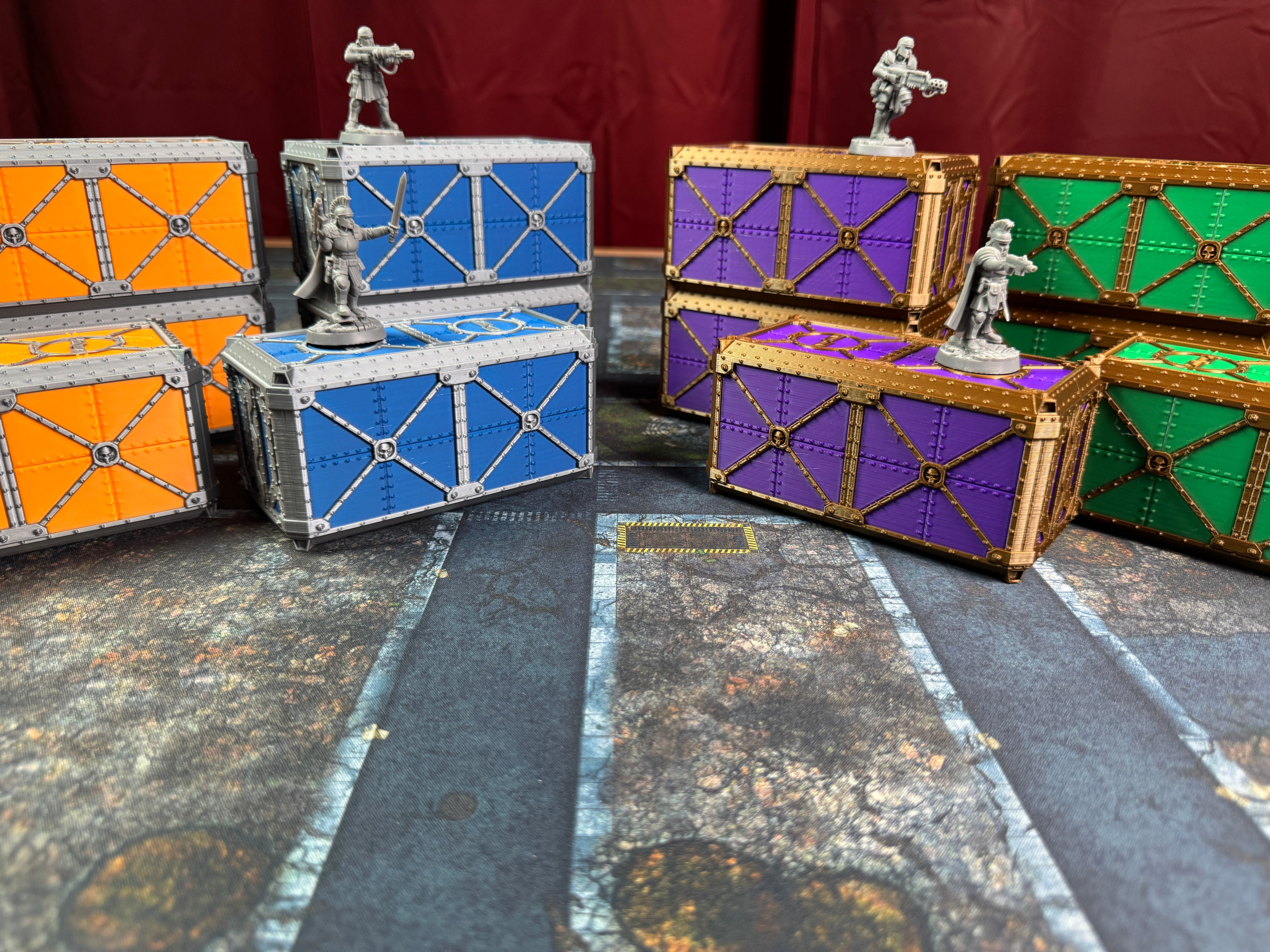 Tabletop Ready Sci-Fi Cargo Containers Set 2 – 3D Printed Terrain