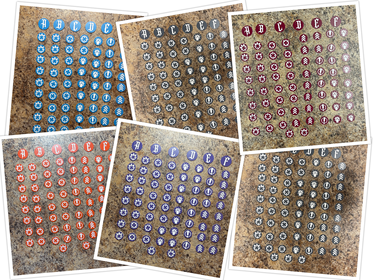 Imperialis Order Tokens - 66 Tokens + 6 Objective Markers Laser Engraved