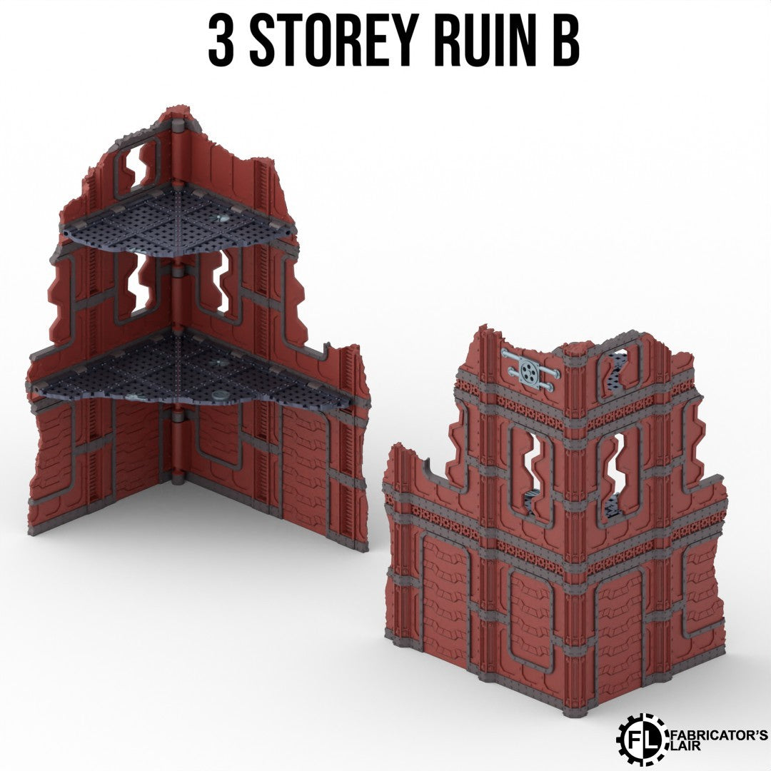 Industrial Battlefield Terrain Set – Foldable Modular Tabletop Scenery
