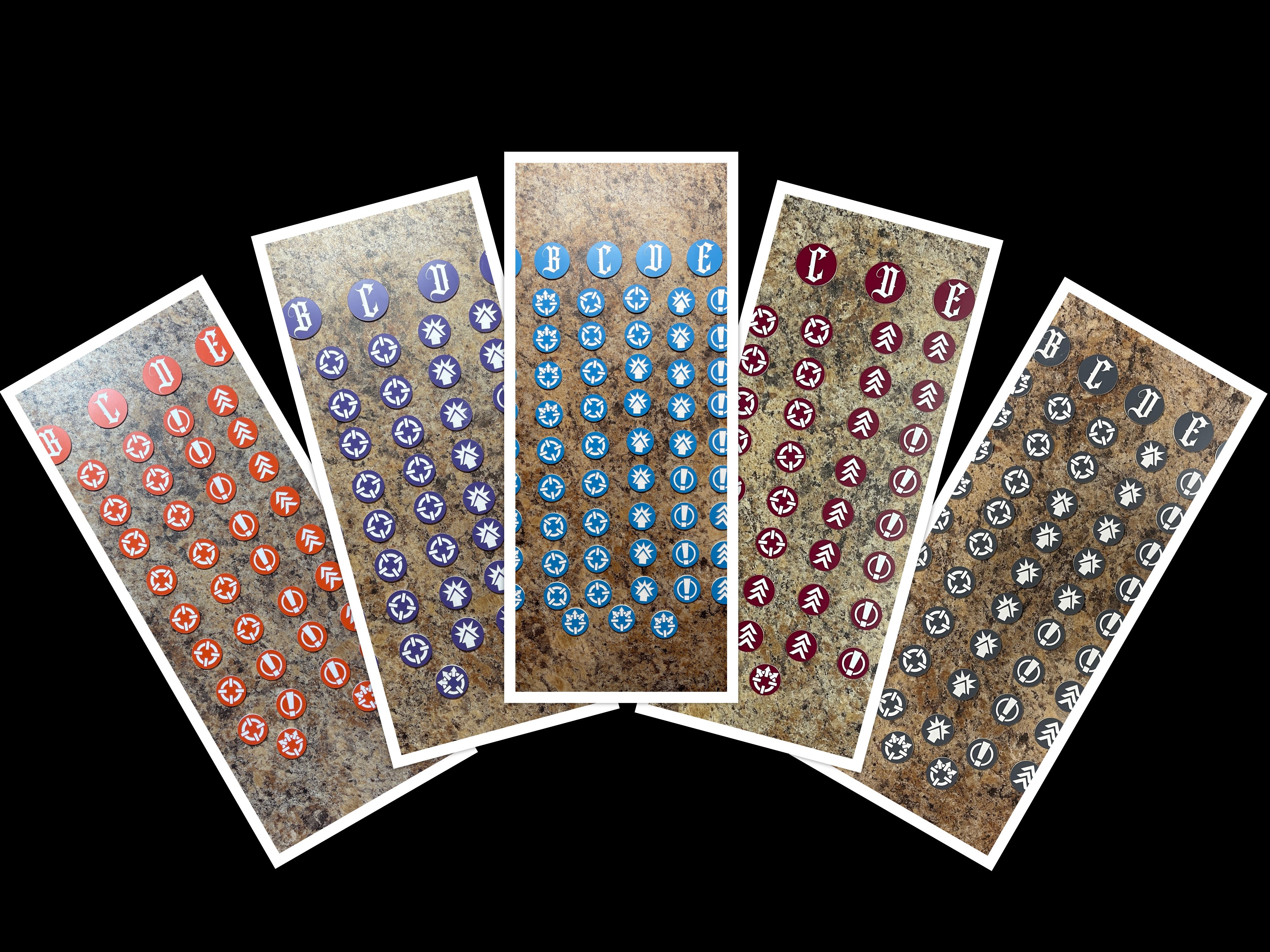 Imperialis Order Tokens - 66 Tokens + 6 Objective Markers Laser Engraved