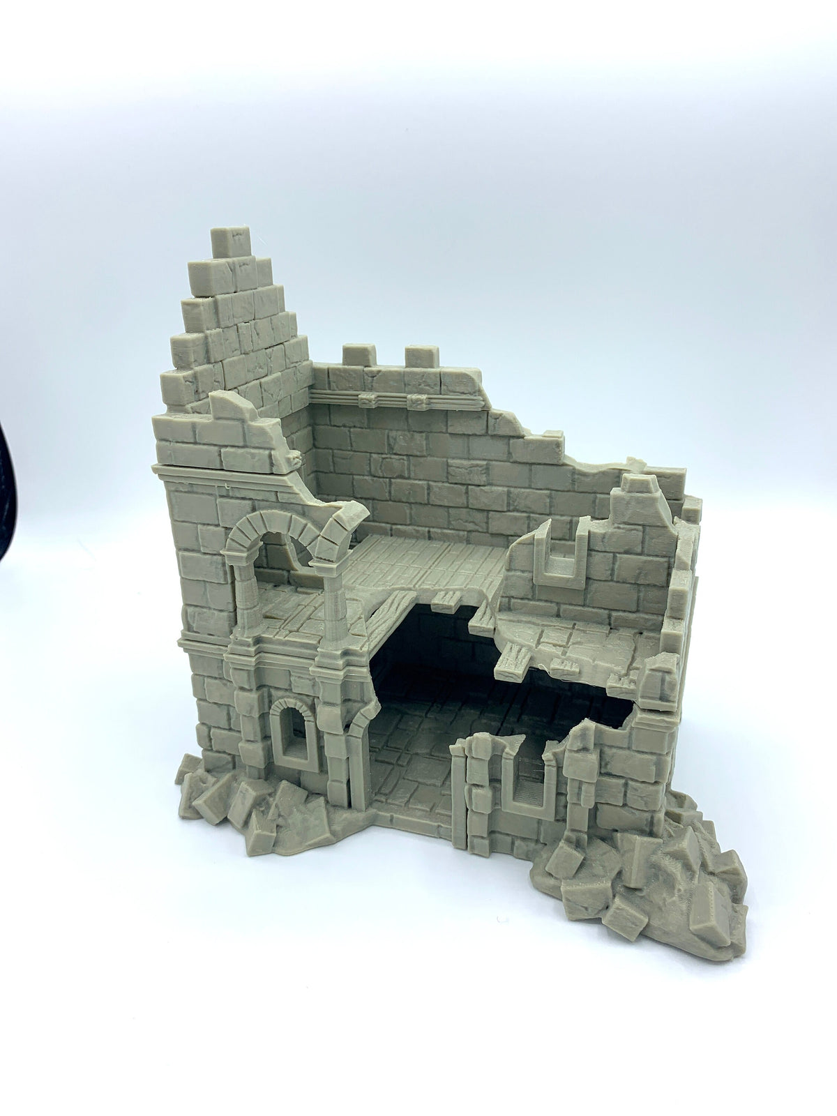 Arkenfel Ruined House Terrain – Dark Fantasy Ruined Building (Tabletop Wargaming & RPG Scenery)