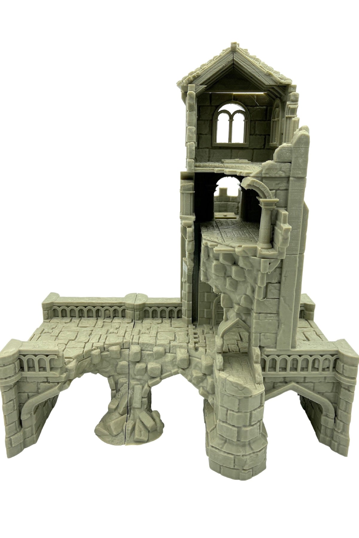 Arkenfel Modular Ruined Bridge Gatehouse Terrain – Dark Fantasy Bridge Tower (Tabletop Wargaming & RPG Scenery)