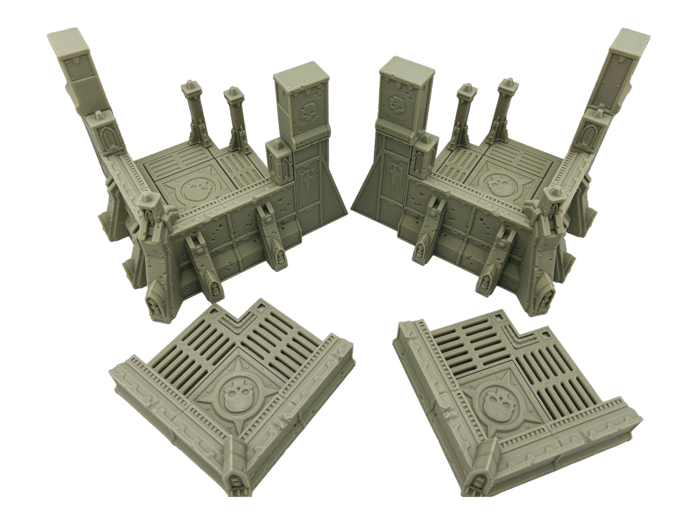 Ruins of the Empire Fortification 1 / Forbidden Prints / RPG and Wargame 3d Printed Tabletop Terrain / Licensed Printer