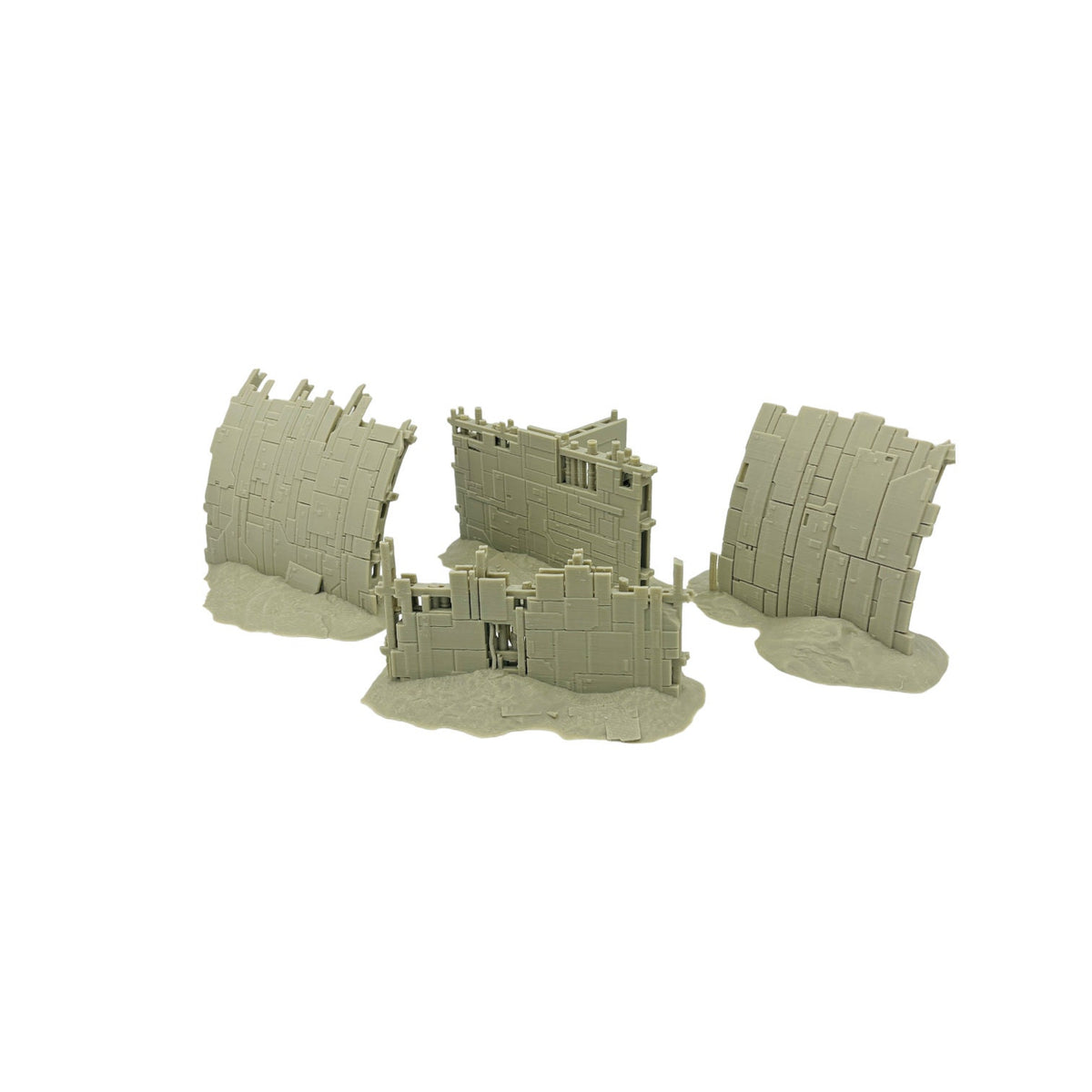 Crashed Hulls Scatter Terrain: Sci-Fi Wargame Tabletop Scenery (32mm Scale)