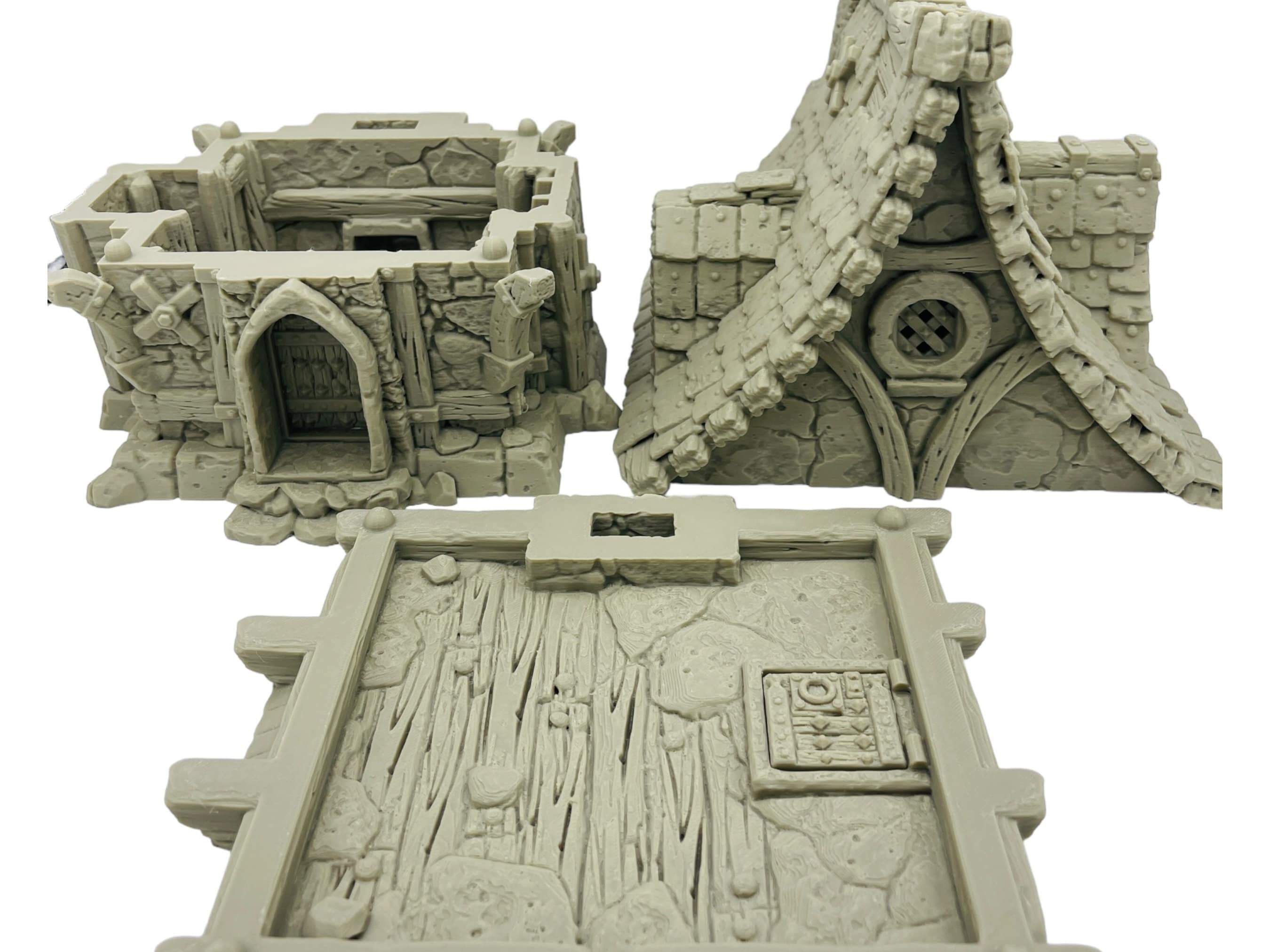 Medieval Cottage/ Strong Burgh / 28mm - 32mm Fantasy RPG Tabletop Terrain
