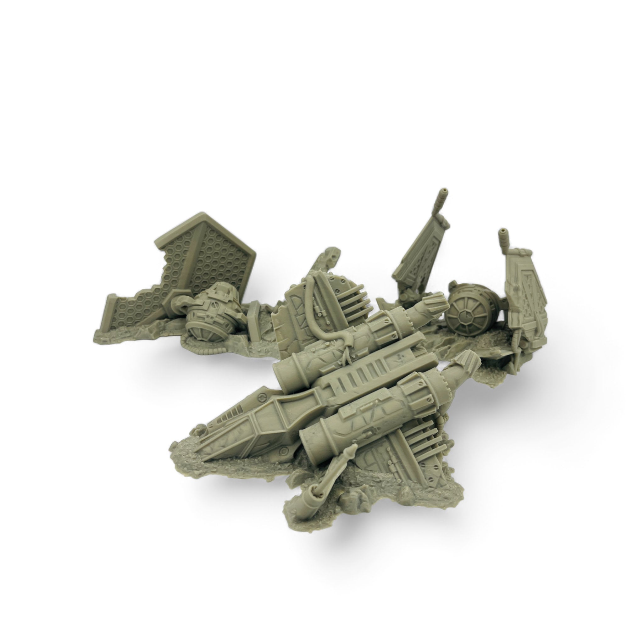 Crashed Starfighters / Txarli Factory / Legion and Wargame 3d Printed Tabletop Terrain / Licensed Printer