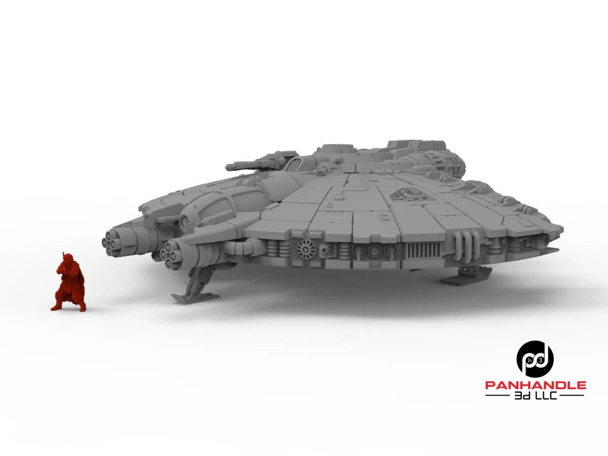Bounty Hunter Spaceship 3d Printed SW Legion Terrain /Grim