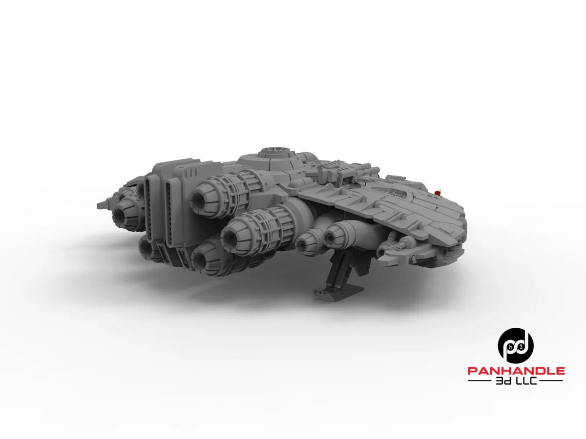 Bounty Hunter Spaceship 3d Printed SW Legion Terrain /Grim