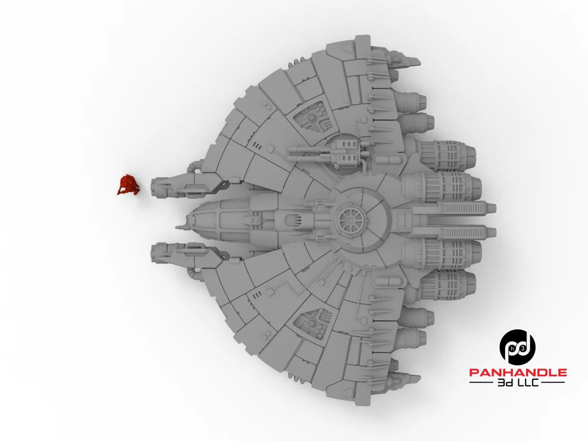 Bounty Hunter Spaceship 3d Printed SW Legion Terrain /Grim