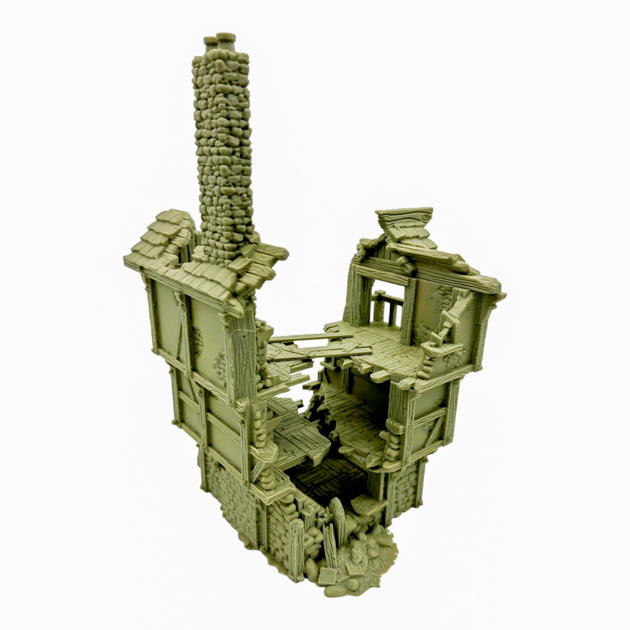 Barrenfall Shop Ruins 1 / Dark Realms Terrain / RPG and Wargame 3d Printed Tabletop Terrain / Licensed Printer