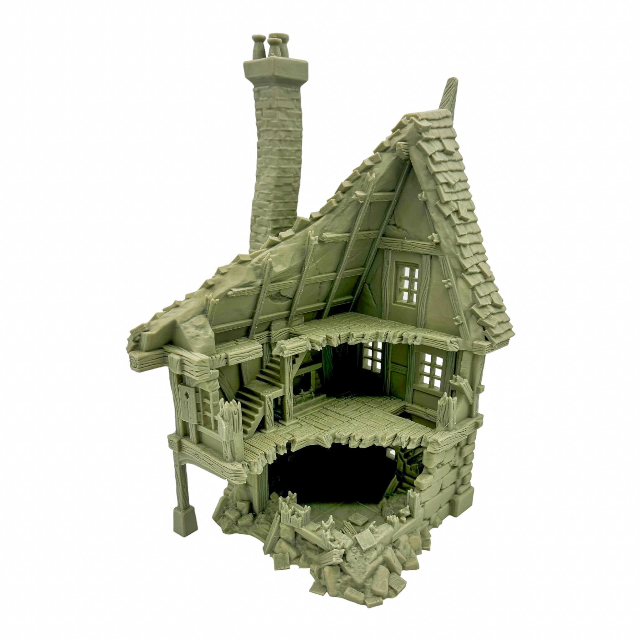 Vladistov House Ruins 1 / Dark Realms Terrain / RPG and Wargame 3d Printed Tabletop Terrain / Licensed Printer