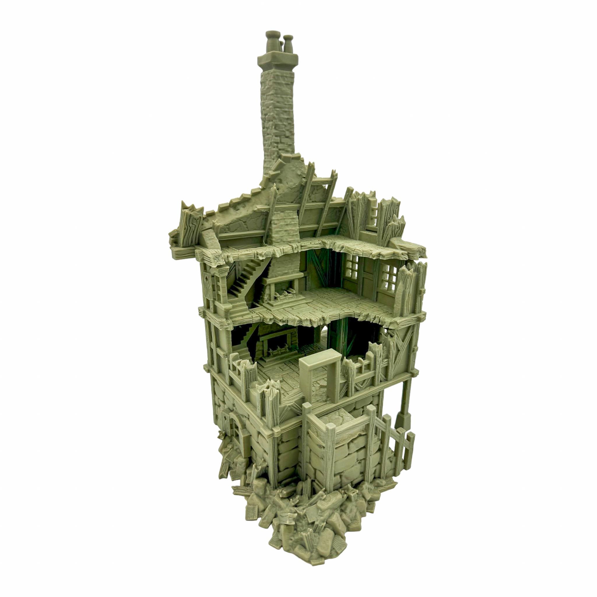 Vladistov Shop Ruins 1 / Dark Realms Terrain / RPG and Wargame 3d Printed Tabletop Terrain / Licensed Printer