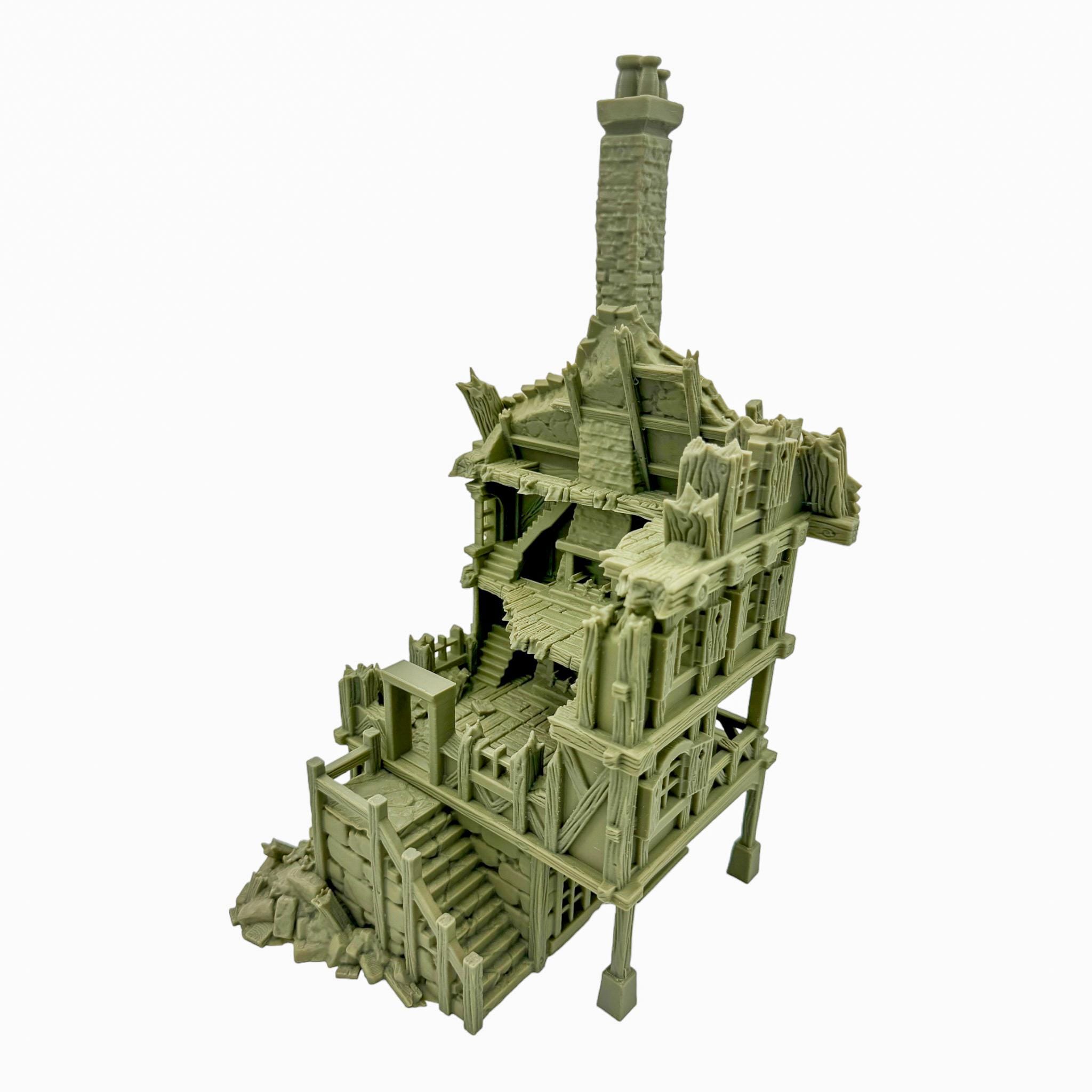 Vladistov Shop Ruins 1 / Dark Realms Terrain / RPG and Wargame 3d Printed Tabletop Terrain / Licensed Printer