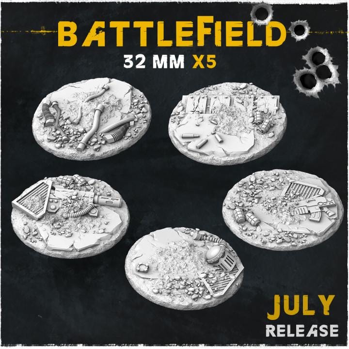 Future Battlefield - Resin Printed Wargaming Bases