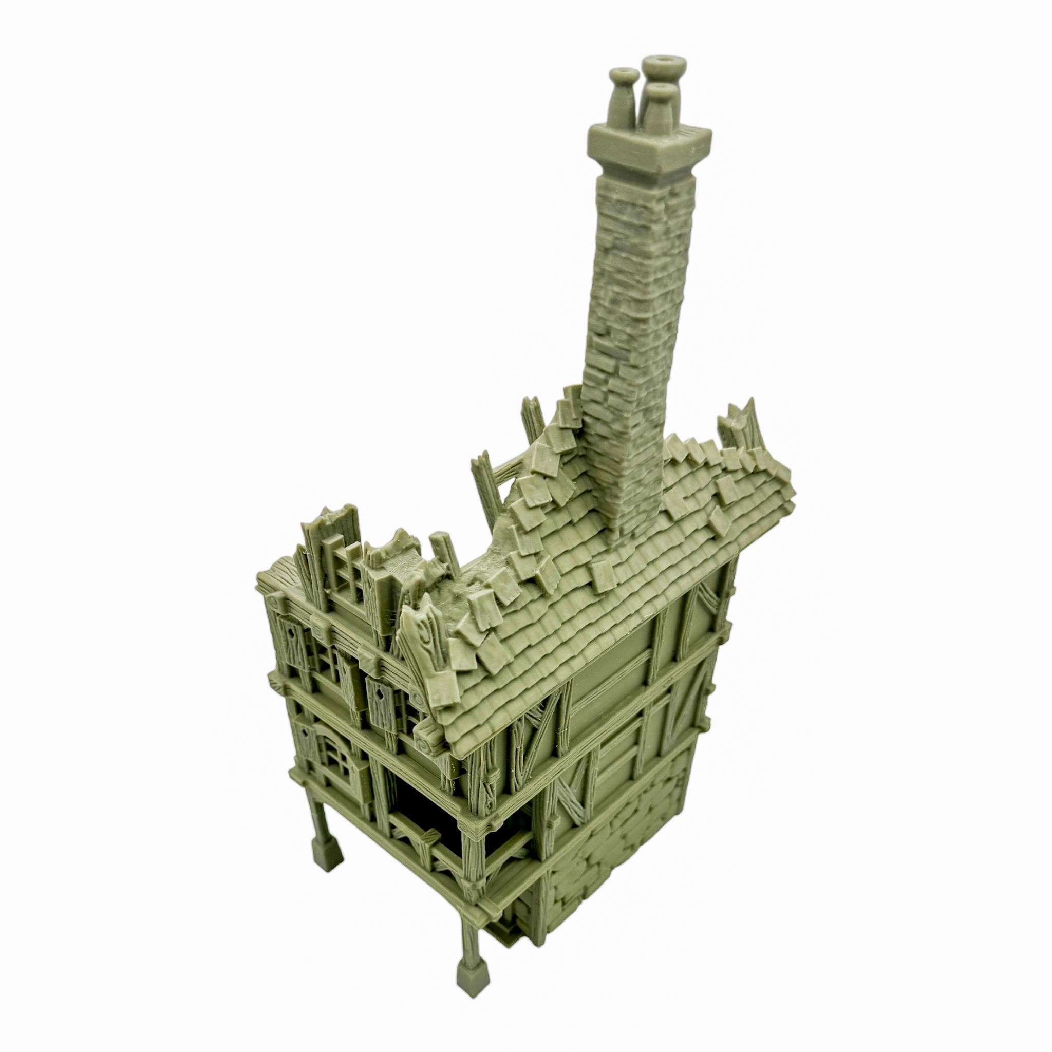 Vladistov Shop Ruins 1 / Dark Realms Terrain / RPG and Wargame 3d Printed Tabletop Terrain / Licensed Printer