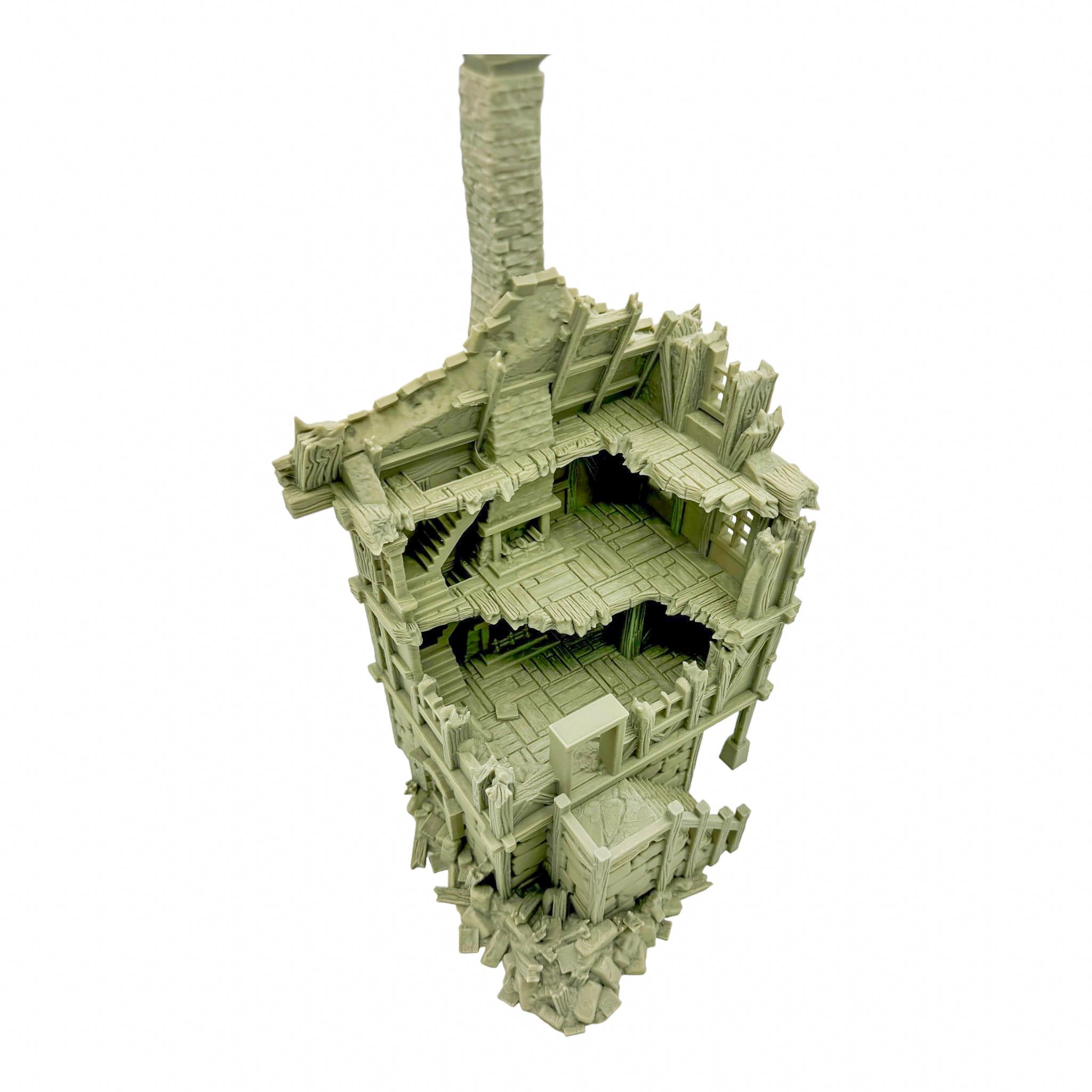 Vladistov Shop Ruins 1 / Dark Realms Terrain / RPG and Wargame 3d Printed Tabletop Terrain / Licensed Printer