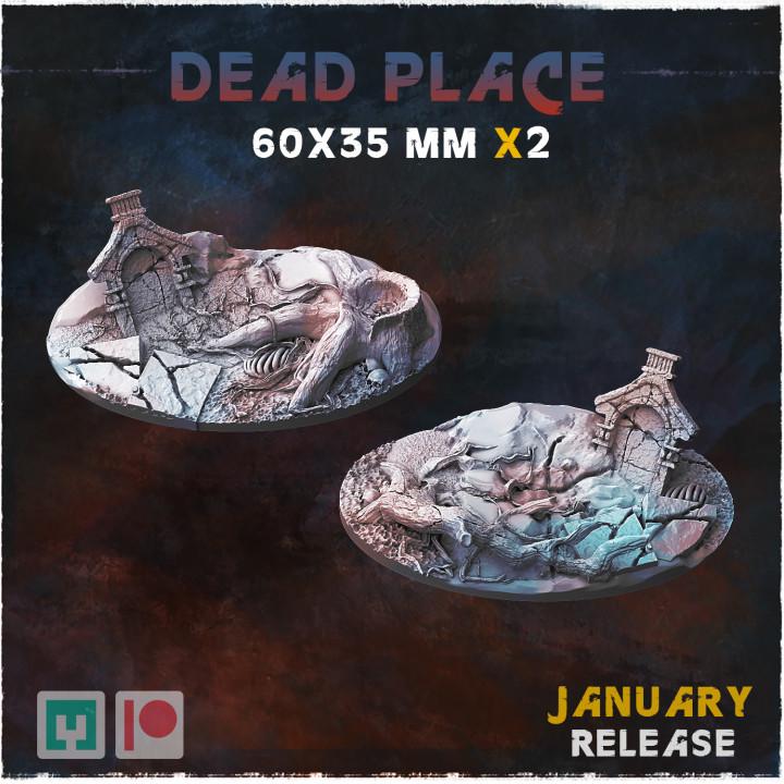 Dead Places Dark Fantasy Miniature Bases – 25mm 28mm 32mm 40mm Scenic Resin Bases for Tabletop Wargaming & RPG