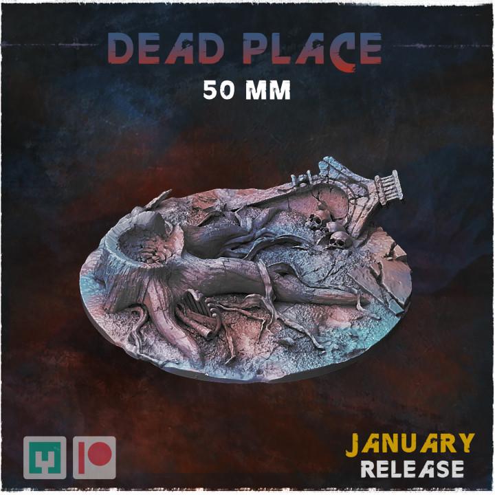 Dead Places Dark Fantasy Miniature Bases – 25mm 28mm 32mm 40mm Scenic Resin Bases for Tabletop Wargaming & RPG