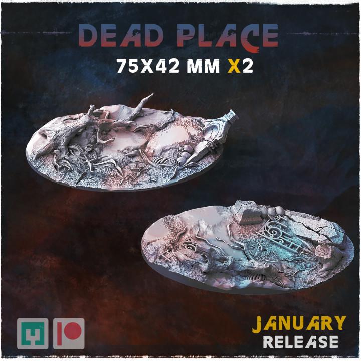 Dead Places Dark Fantasy Miniature Bases – 25mm 28mm 32mm 40mm Scenic Resin Bases for Tabletop Wargaming & RPG