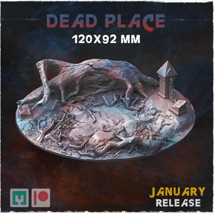 Dead Places Dark Fantasy Miniature Bases – 25mm 28mm 32mm 40mm Scenic Resin Bases for Tabletop Wargaming & RPG