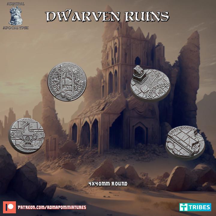 Dwarven Ruins - Resin Printed Wargaming Bases
