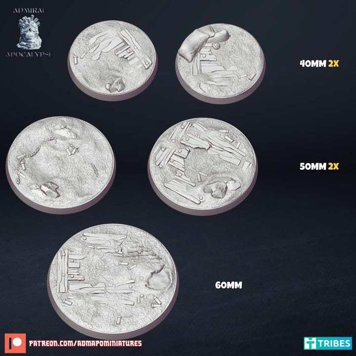 Trench Warfare Vol 2 - Resin Printed Wargaming Bases