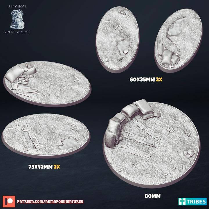 Trench Warfare Vol 2 - Resin Printed Wargaming Bases