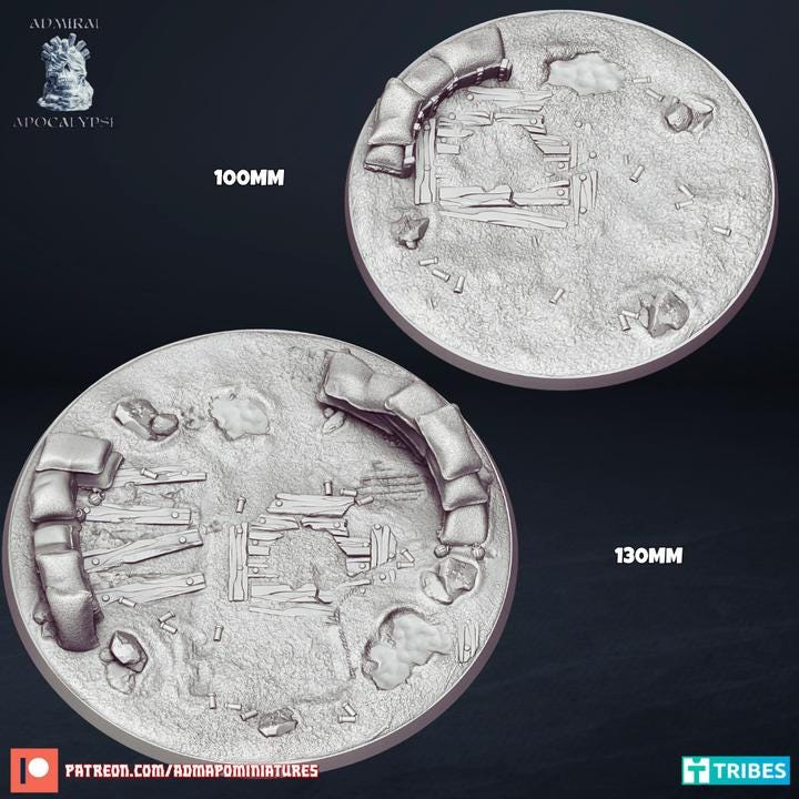 Trench Warfare Vol 2 - Resin Printed Wargaming Bases