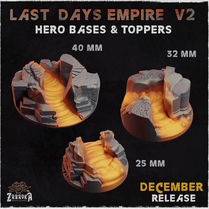 Hero Bases Volume 1 (10 Sets)- Resin Printed Wargaming Bases