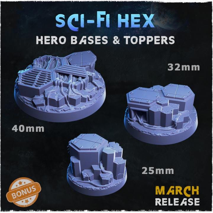 Hero Bases Volume 2 (10 Sets)- Resin Printed Wargaming Bases