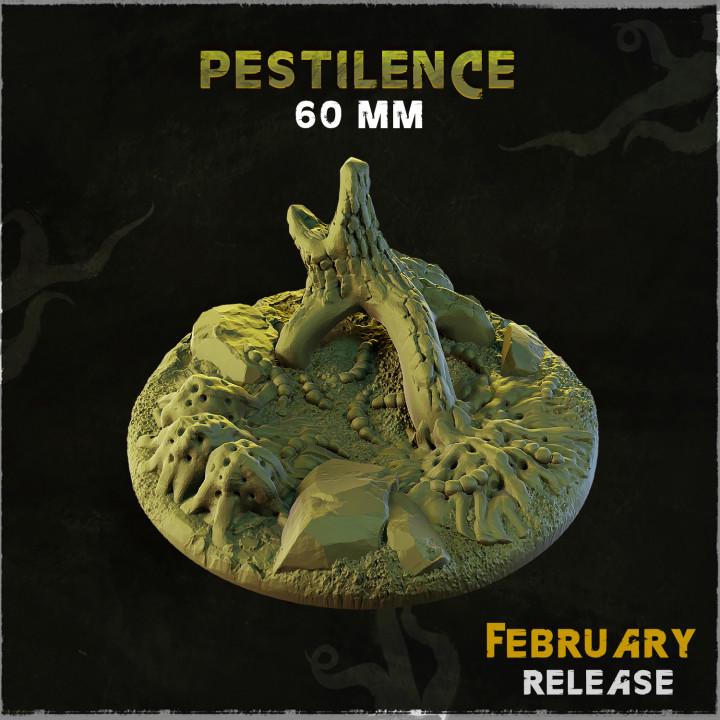 Pestilence Dark Fantasy Miniature Bases – 25mm 28mm 32mm 40mm Scenic Resin Bases for Tabletop Wargaming & RPG