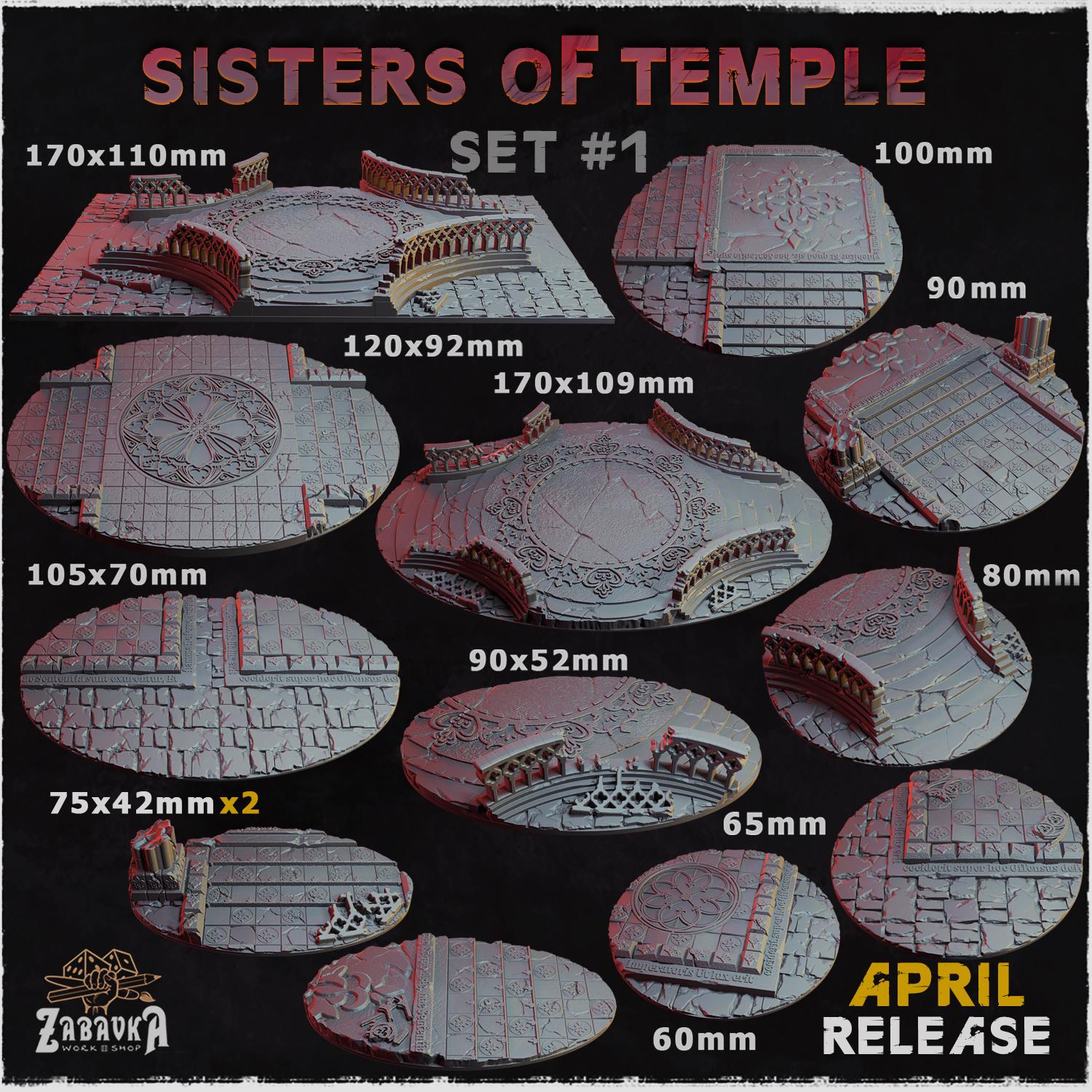 Sisters of Temple - Resin Printed Wargaming Bases