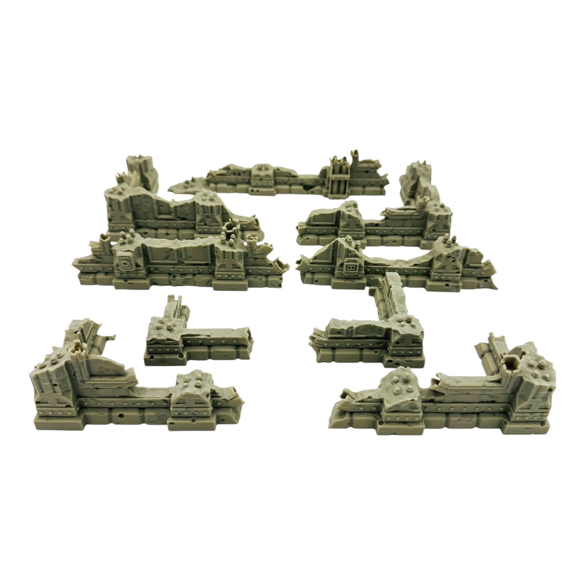 Grim Dark Ruins Ground Scatter / Terrain 4 Print / RPG and Wargame 3d Printed Tabletop Terrain / Licensed Printer