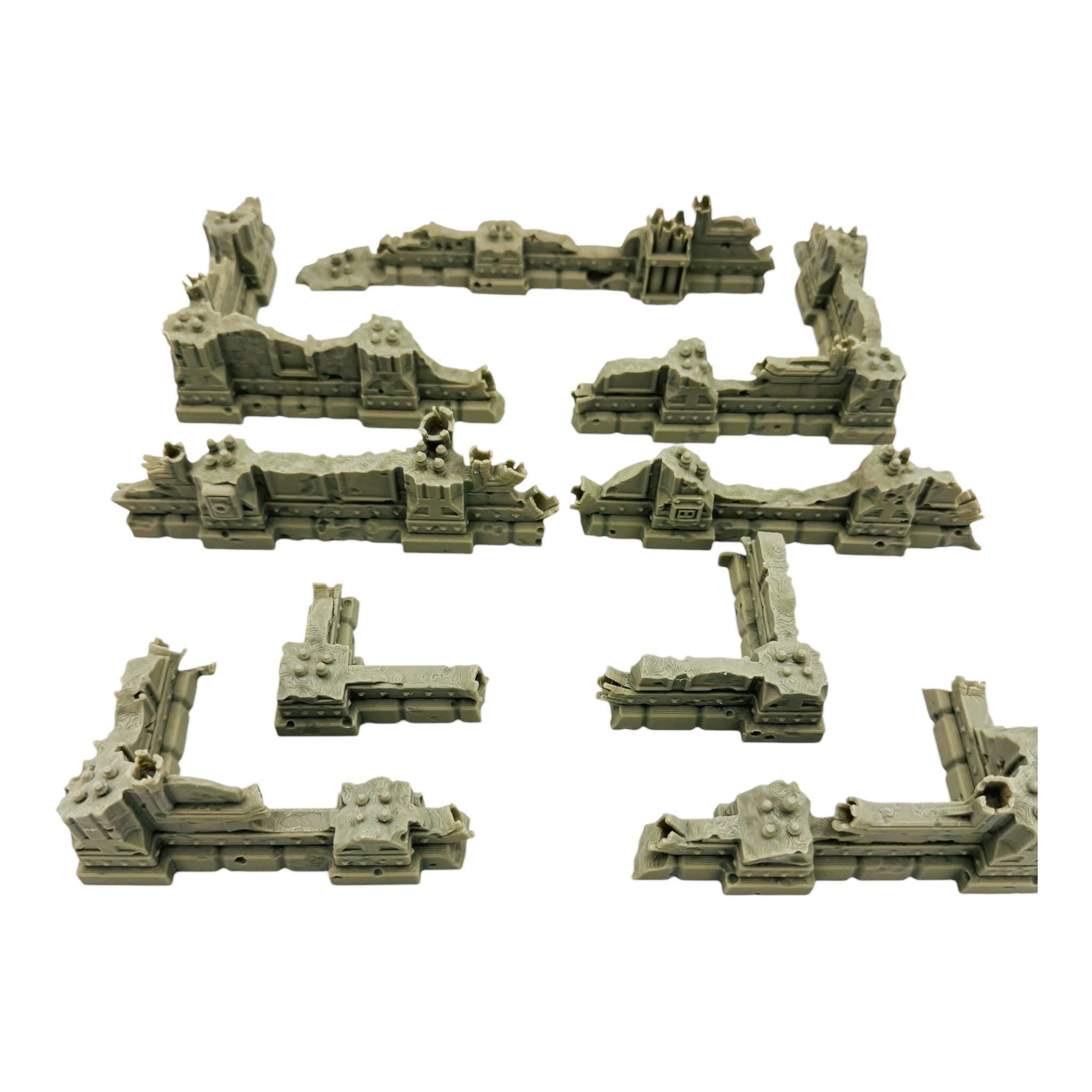 Grim Dark Ruins Ground Scatter / Terrain 4 Print / RPG and Wargame 3d Printed Tabletop Terrain / Licensed Printer